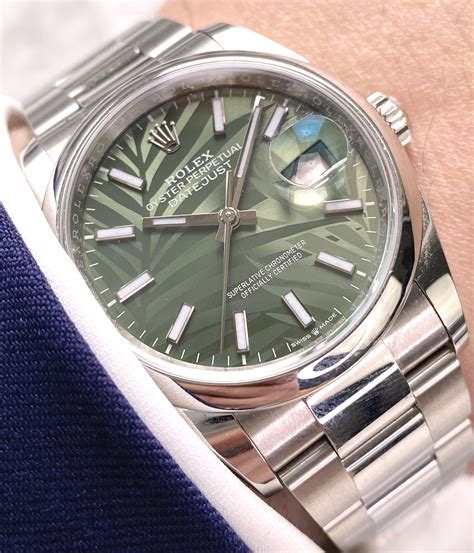 green rolex datejust 36mm.